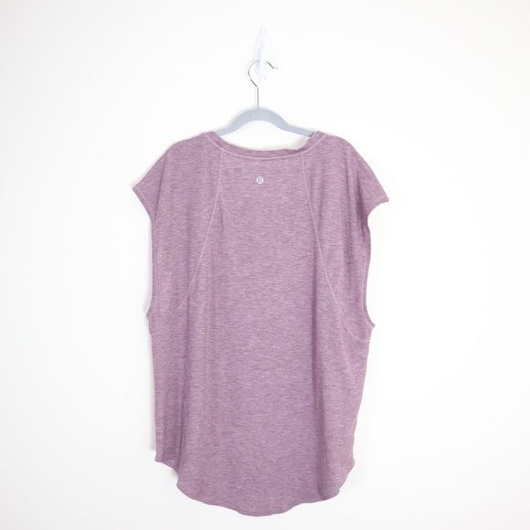 Lululemon Plank To Pike Short Sleeve Top Heathered Garnet Purple - Picture 7 of 10